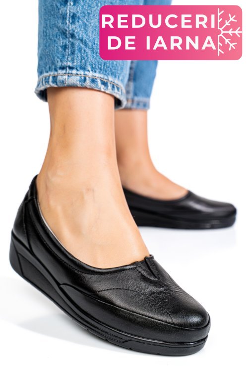 Pantofi negri piele naturala 0pc5mm
