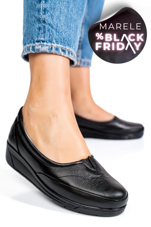 Pantofi negri piele naturala 0pc5mm