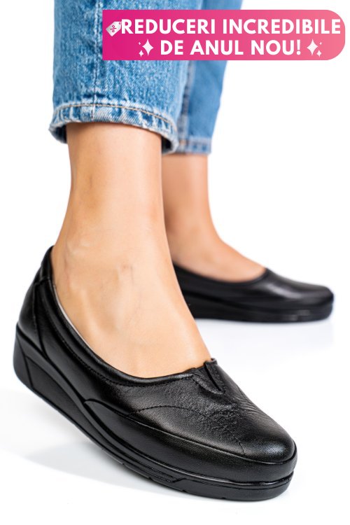 Pantofi negri piele naturala 0pc5mm