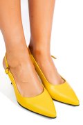 PANTOFI GALBENI PIELE NATURALA 1PC444B