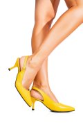 PANTOFI GALBENI PIELE NATURALA 1PC444B