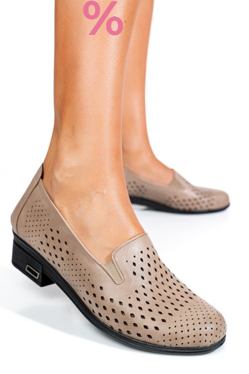 Pantofi crem piele naturala 2pc01mm