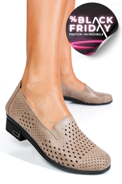 Pantofi crem piele naturala 2pc01mm