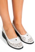 PANTOFI ALBI PIELE NATURALA 0PC74