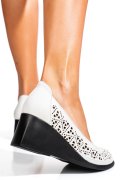 PANTOFI ALBI PIELE NATURALA 0PC74