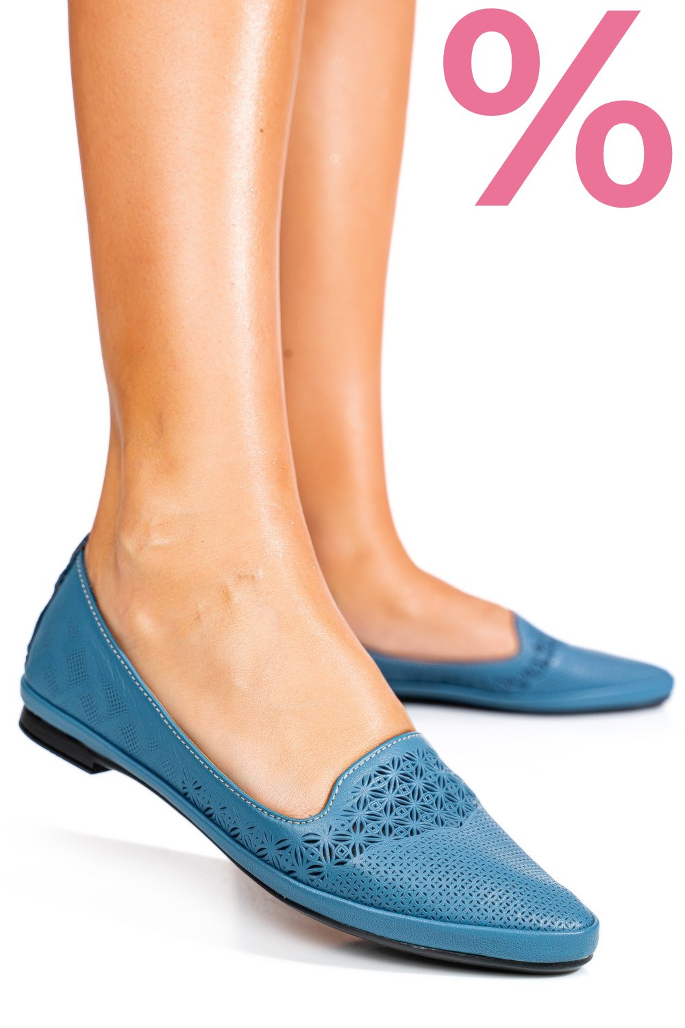 BALERINI ALBASTRI PIELE NATURALA 0PC5