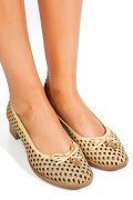 PANTOFI BEJ PIELE NATURALA 5PC05