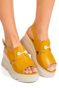 SANDALE GALBENE PIELE NATURALA APCKD3000