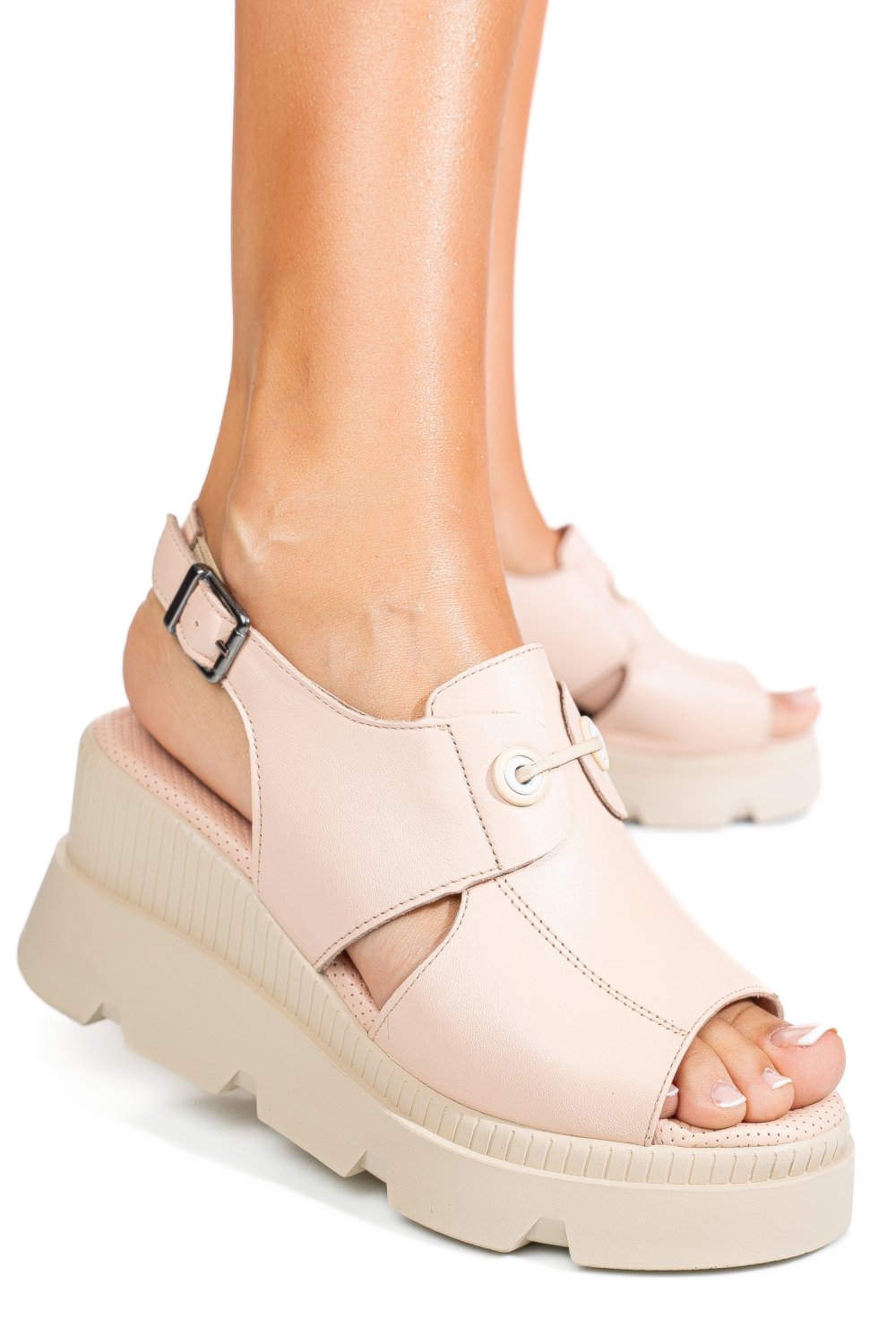 SANDALE ROZ PIELE NATURALA APCKD3000