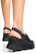 SANDALE NEGRE PIELE NATURALA APCKD4000