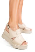 SANDALE BEJ PIELE NATURALA APCKD3000