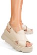 Sandale bej piele naturala apckd2000