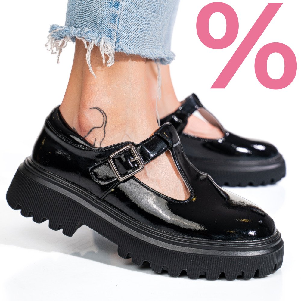 PANTOFI NEGRI PIELE NATURALA LACUITA FSP002297
