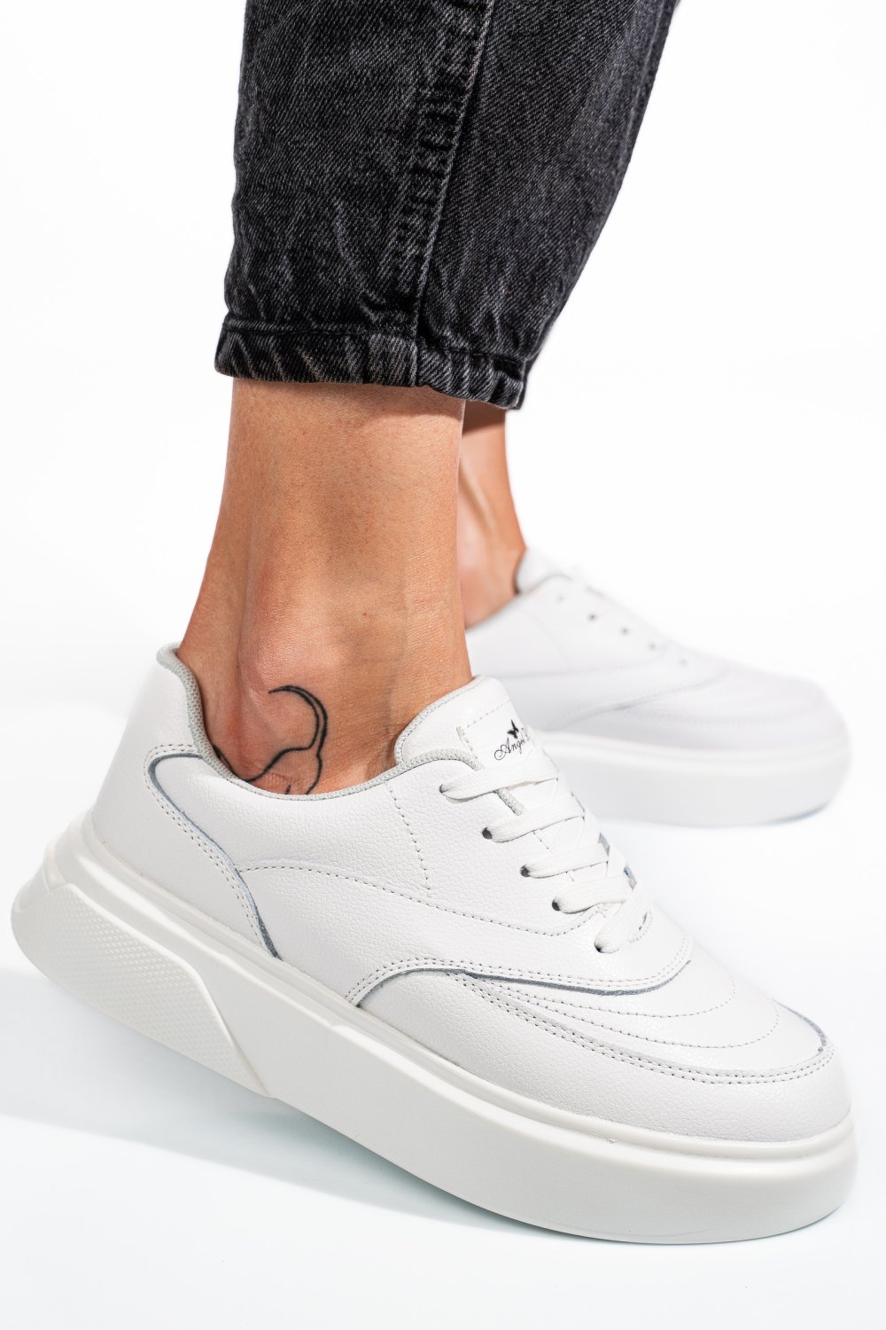 PANTOFI SPORT WHITE PIELE NATURALA ASPW2023-17