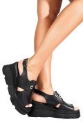 SANDALE NEGRE PIELE NATURALA APCKD3000