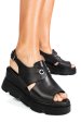 Sandale negre piele naturala apckd3000