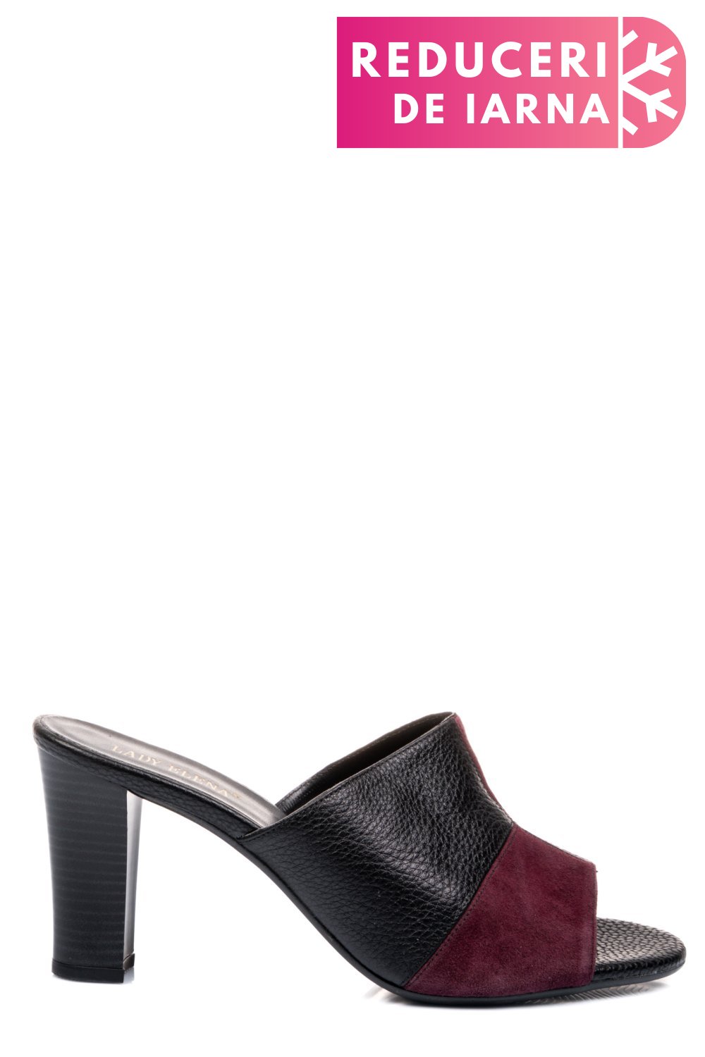 SABOTI VISINIU NEGRU PIELE NATURALA 1PC7136