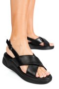SANDALE BLACK PIELE NATURALA TSP6023