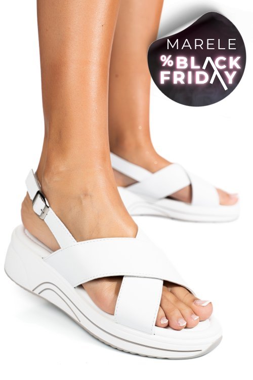 Sandale white piele naturala tsp6023