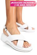SANDALE WHITE PIELE NATURALA TSP6023