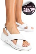 SANDALE WHITE PIELE NATURALA TSP6023