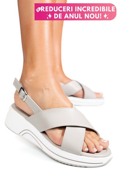 Sandale grey piele naturala tsp6023