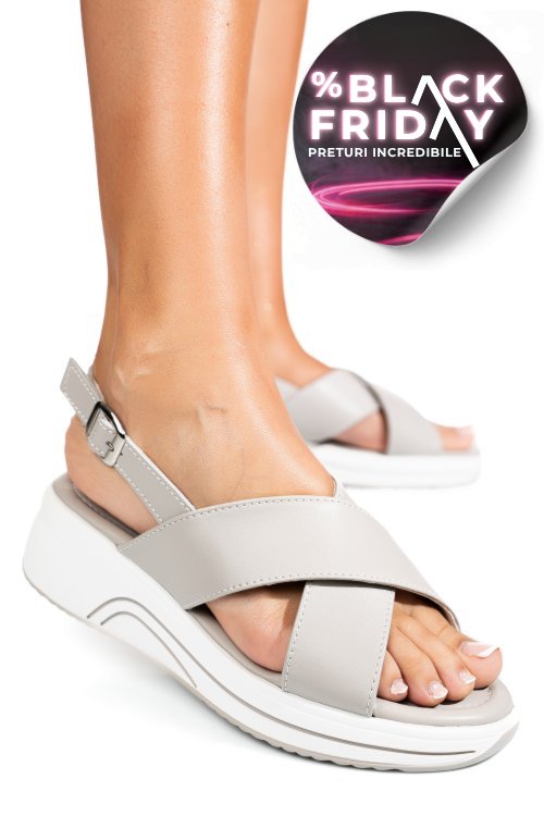 Sandale grey piele naturala tsp6023