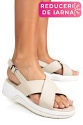 SANDALE BEIGE PIELE NATURALA TSP6023