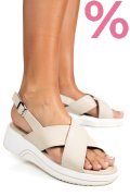 SANDALE BEIGE PIELE NATURALA TSP6023