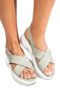 SANDALE OLIVE PIELE NATURALA TSP6023