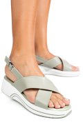 SANDALE OLIVE PIELE NATURALA TSP6023