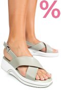 SANDALE OLIVE PIELE NATURALA TSP6023
