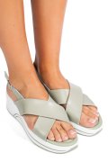 SANDALE OLIVE PIELE NATURALA TSP6023