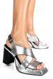 Sandale argintii piele naturala tspn6413