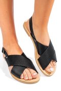 SANDALE NEGRE SNK PIELE NATURALA PSPROCIDA