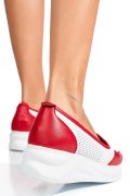 PANTOFI ALB ROSU PIELE NATURALA 2PC007