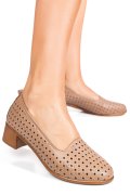 PANTOFI BEJ PIELE NATURALA 3PC06MM