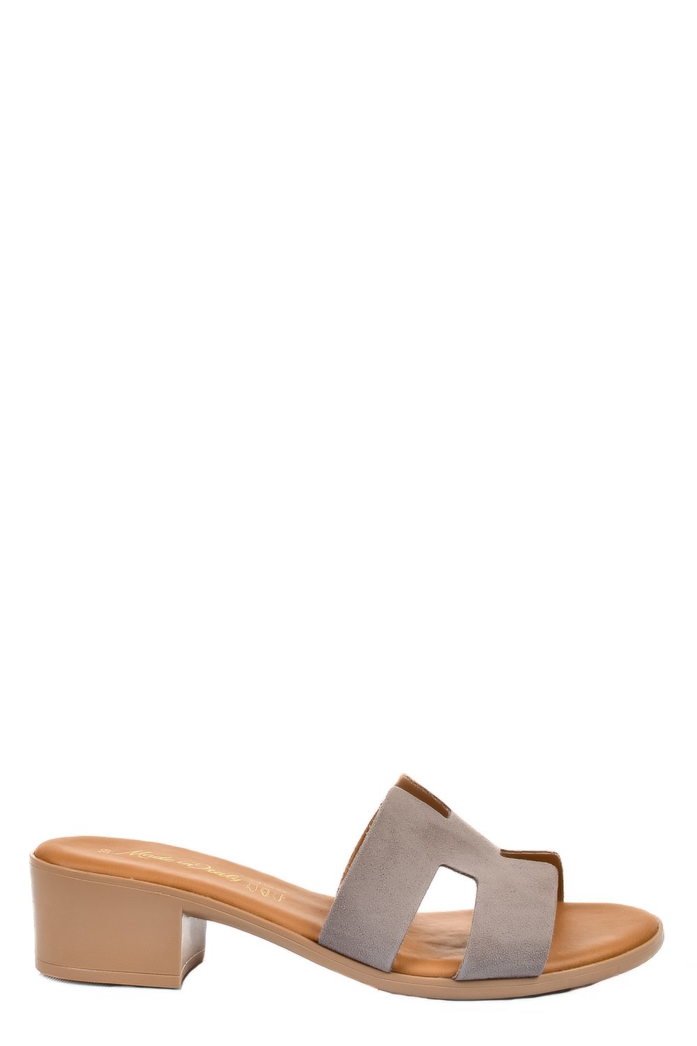 PAPUCI GRI PIELE NATURALA INTOARSA HTACCO