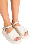 SANDALE BEJ PIELE NATURALA 4S77671