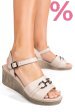 Sandale bej piele naturala 4s7775