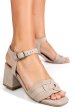 Sandale bej piele naturala intoarsa es77m8659
