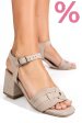 Sandale bej piele naturala intoarsa es77m8659