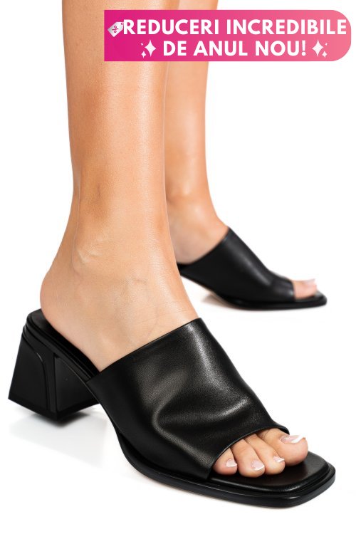 Saboti negri piele naturala tspn6506