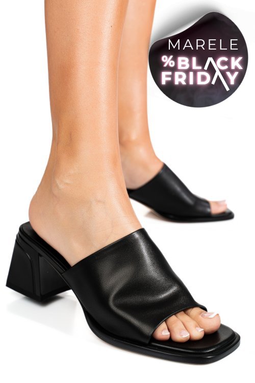 Saboti negri piele naturala tspn6506