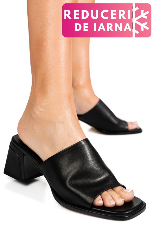 Saboti negri piele naturala tspn6506