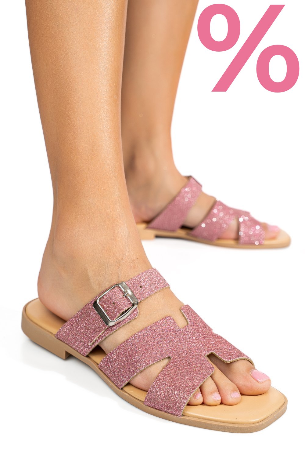 PAPUCI MOV GLITTER PIELE NATURALA SSPOLE