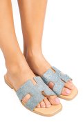 PAPUCI GRI GLITTER PIELE NATURALA HSP100TJ