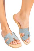 PAPUCI GRI GLITTER PIELE NATURALA HSP100TJ