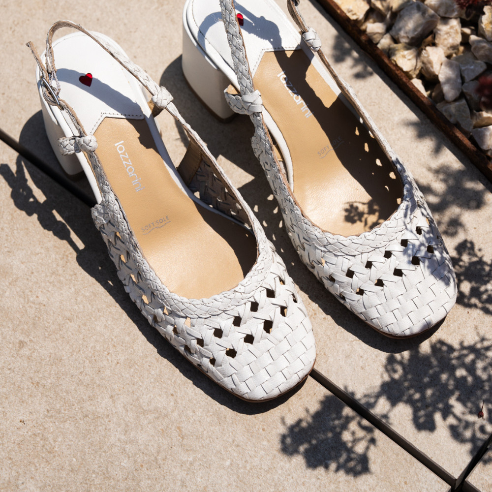 SANDALE ALBE PIELE NATURALA 0PC311