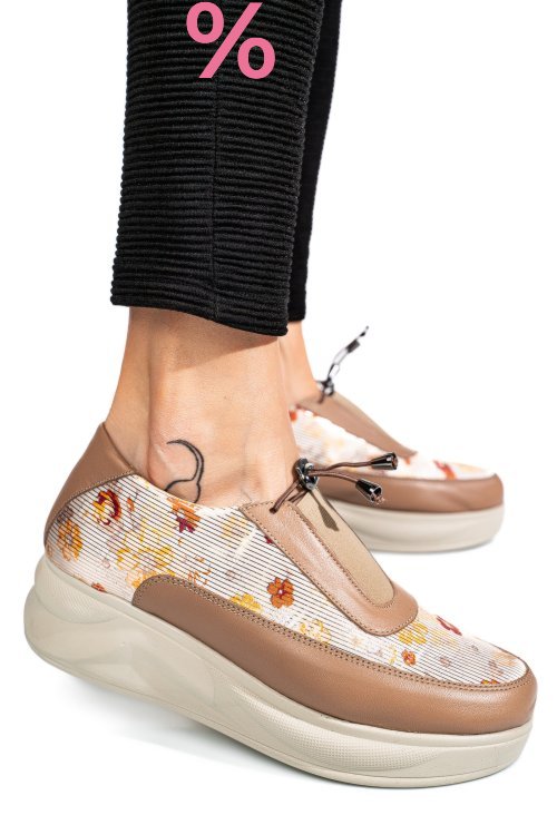 Pantofi crem piele naturala 2pc00g